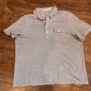 Criquet XXL Men’s Polo Blue Stripe 100% Pima Cotton